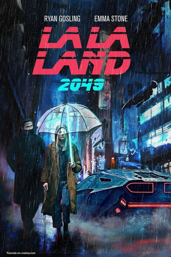 La La Land Runner - Blade runner, La La Land, Ryan Gosling, Emma Stone, Poster