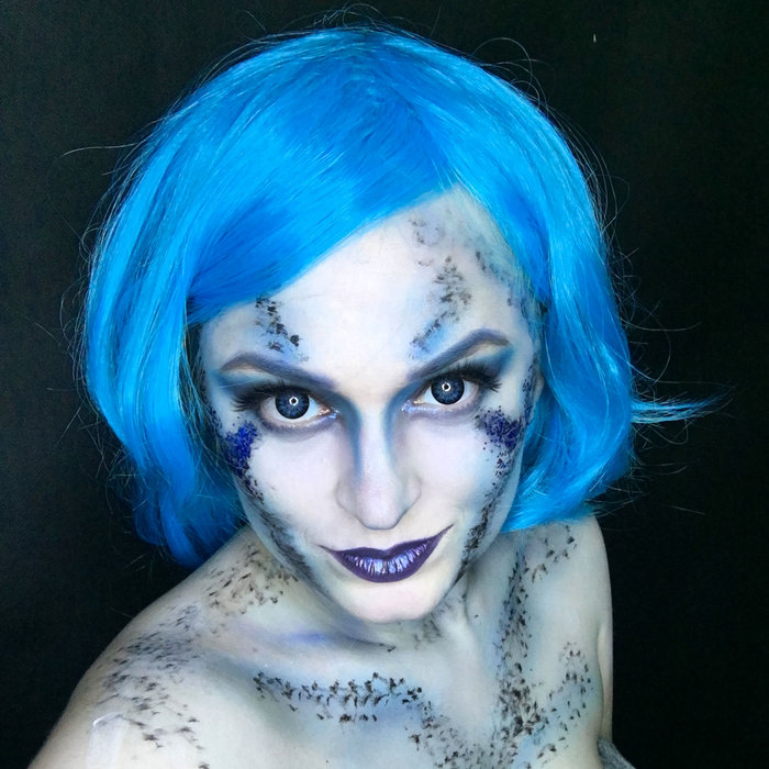 Halloween mermaid makeup. - My, Makeup, Mermaid, Halloween, Makeup, Bodypainting