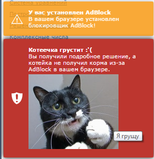 Котеечка грустит - Моё, Adblock, Anti-Adblock, Кот, Обход блокировок