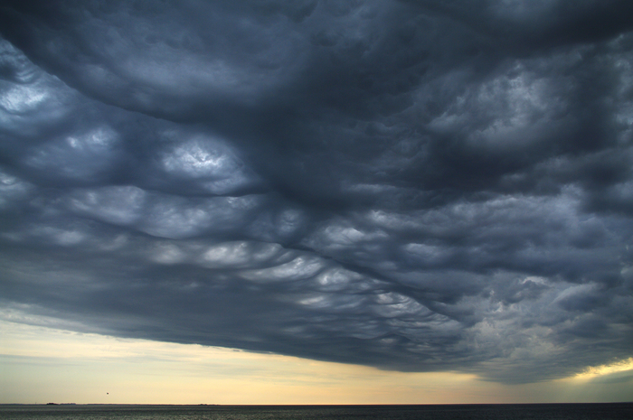 Heavenly waves. - My, The Gulf of Finland, Leningrad region, The photo, Clouds, Atmospheric phenomenon, Longpost