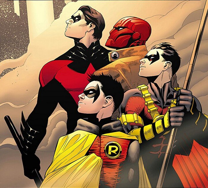 Bruce, are you doing well there? - Dc comics, Comics, Art, Batman, Nightwing, Robin, Damien Wayne