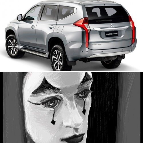 Something reminds me of it - My, Mitsubishi Pajero, Clown, Design