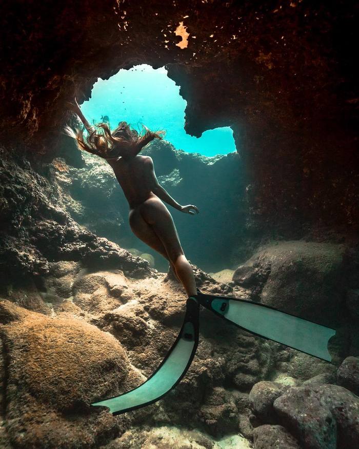 Mermaid - NSFW, The photo, Underwater world, Sea