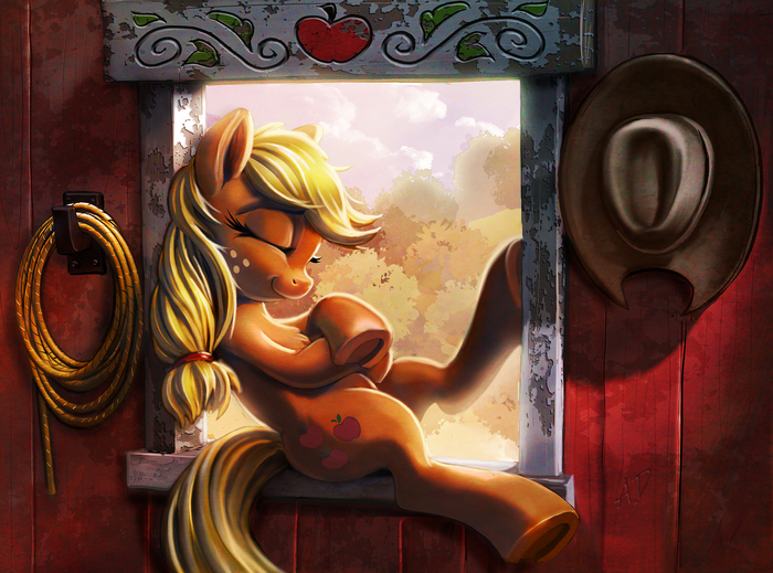 "Post Harvest Downtime" by harwicks-art My Little Pony, Applejack, Harwicks-art