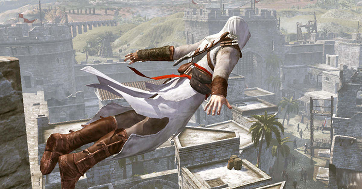 Leap of faith игра. Ассасин Альтаир прыжок веры. Assassin's Creed прыжок веры. Эцио Аудиторе прыжок веры. Ассасин Крид прыжок веры.