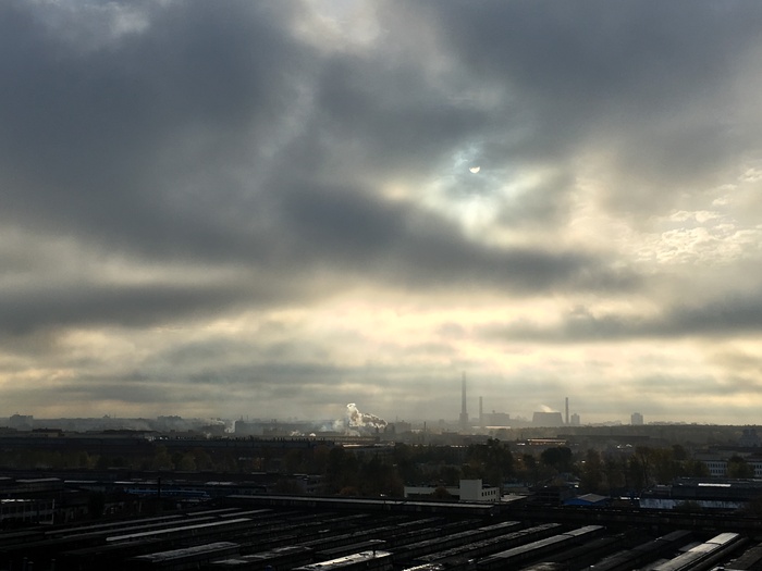 Urban morning in Minsk - Urbanism, Minsk, My, Factory