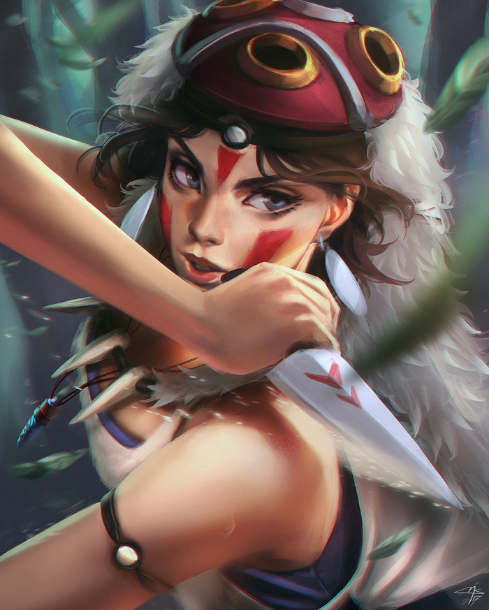 Mononoke Hime - Anime Art, Аниме, Принцесса Мононоке, Marco Silvart