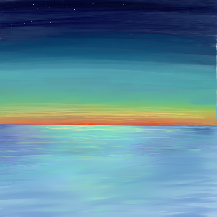 Cold - Drawing, SAI, Sunset