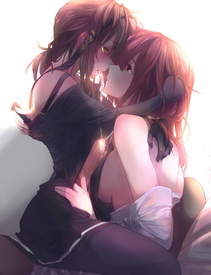 Two anime girls in love