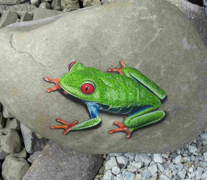 Лягушка (рисунок на камне)