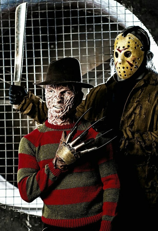 Cosplay on two famous maniacs - Horror, My, , Cosplay, Freddy Krueger, Jason Voorhees