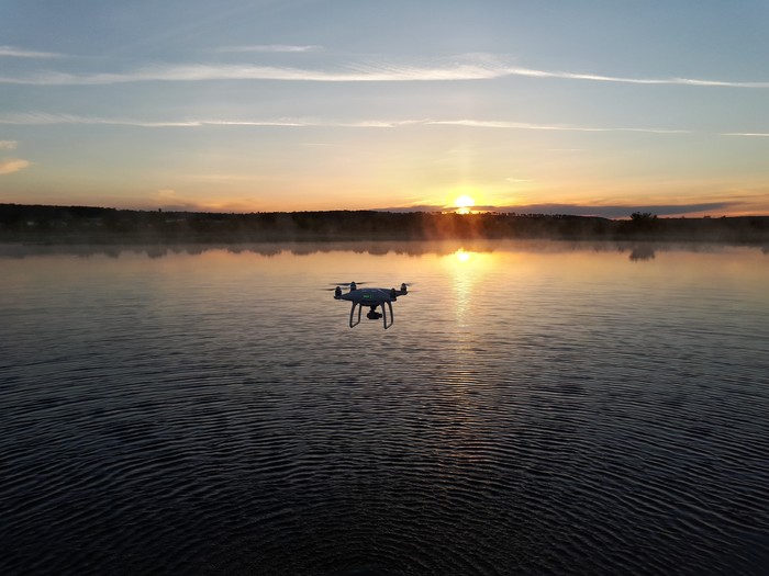 Circles on the water - My, DJI Phantom, The photo