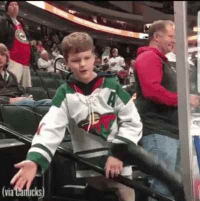 Why is no one paying attention? :( - GIF, Hockey, Болельщики