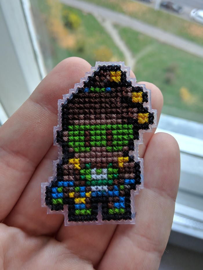 Lucio (embroidery) - My, Lucio, Overwatch, Embroidery, Handmade, With your own hands, Longpost, Icon