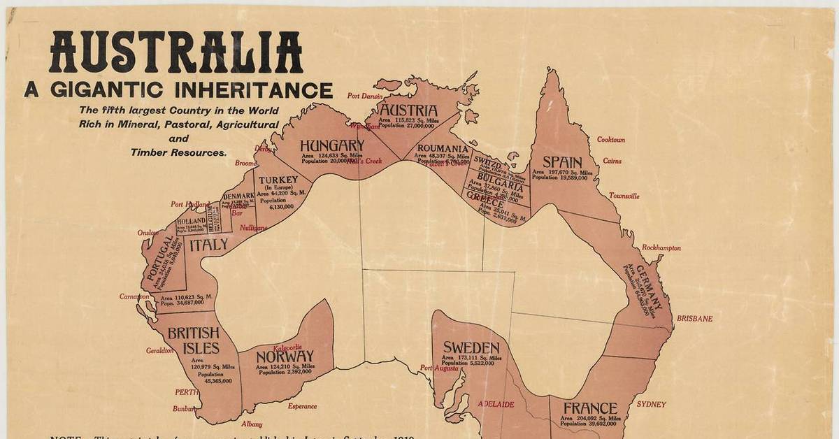 Карта мира 1919 года на русском