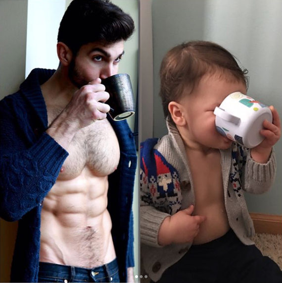 18-month-old baby Ougi replicates his model uncle's professional photo shoots - PHOTOSESSION, Instagram, Copy, A selection, , Longpost