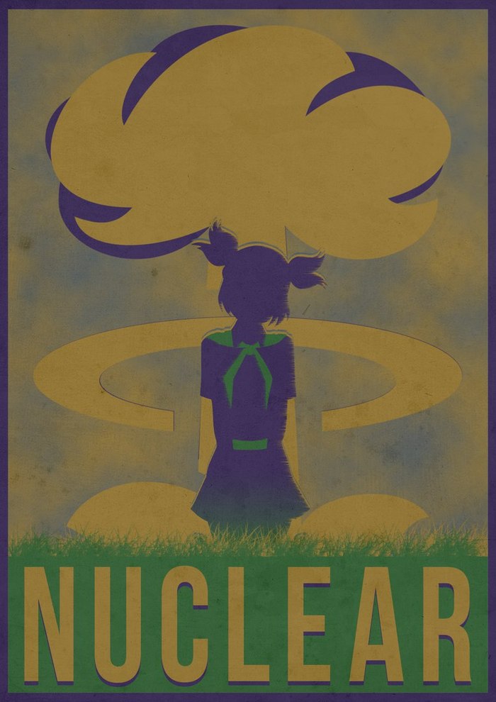 The power of a nuclear bomb is hidden in it. - Visual novel, Endless summer, Poster, Lena, 