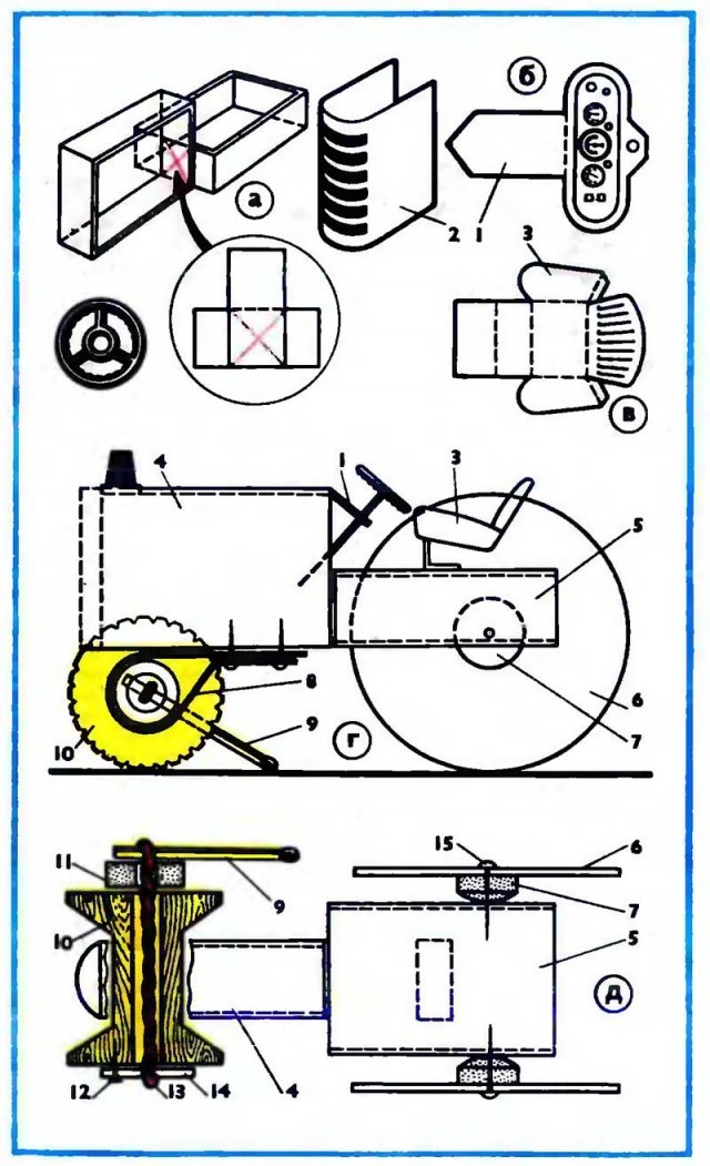 Remember childhood. DIY toy from the 80s - My, Tractor, Rubber motor, Crafts, Homemade, Video, Longpost