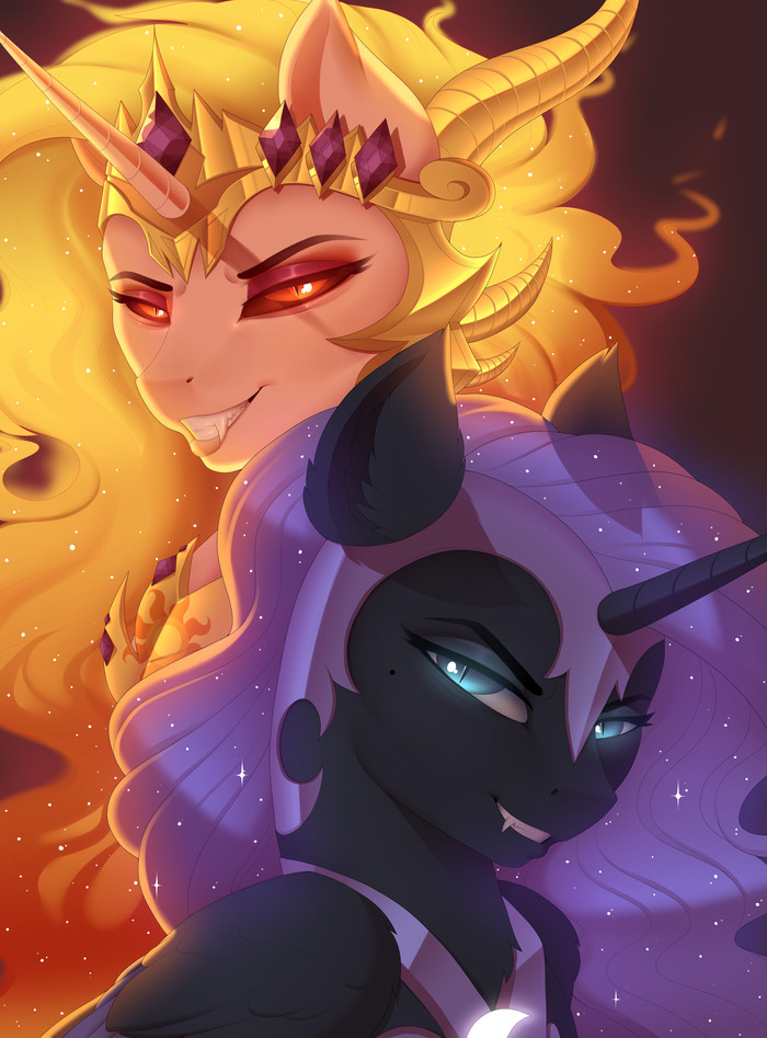 "Evil" by Evehly My Little Pony, Daybreaker, Nightmare Moon, Evehly