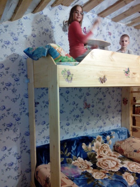 Loft bed - My, With your own hands, Bed, Woodworking, Longpost