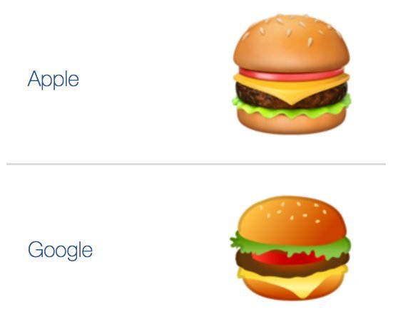 There's a debate on Twitter about what the perfect cheeseburger emoji should look like - Food, Cheeseburger, Twitter, Google, Dispute, Debate, Longpost