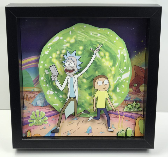 Diorama Rick and Morty - Handmade, Morty, Rick Sanchez, Diorama, Cartoons, Adult swim, Rick and Morty, My, Longpost, Art