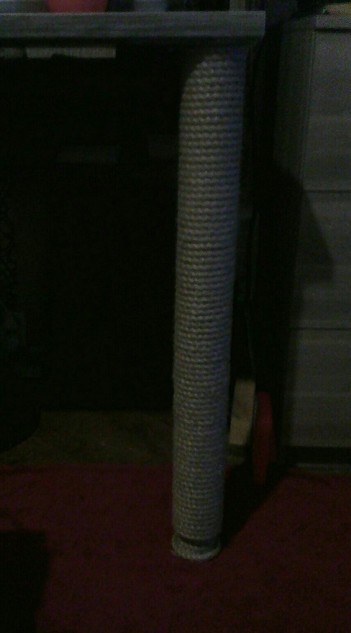 Budget scratching post - Laziness, Scratching post, My, Needlework without process