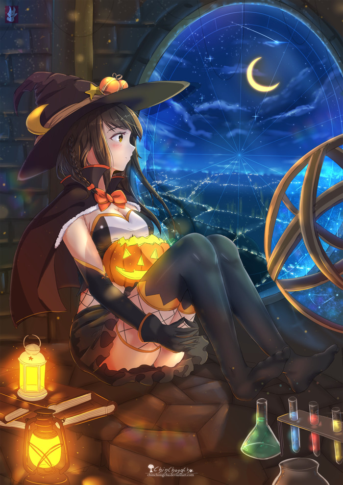 Halloween Night - Anime art, Anime original, Girls, Halloween, Chinchongcha