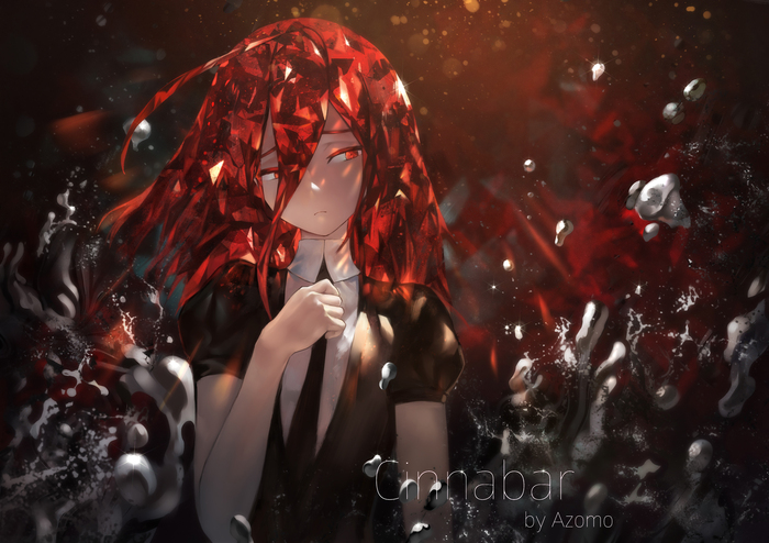 Cinnabar - Anime art, Anime, Houseki no kuni, Cinnabar, Avamone