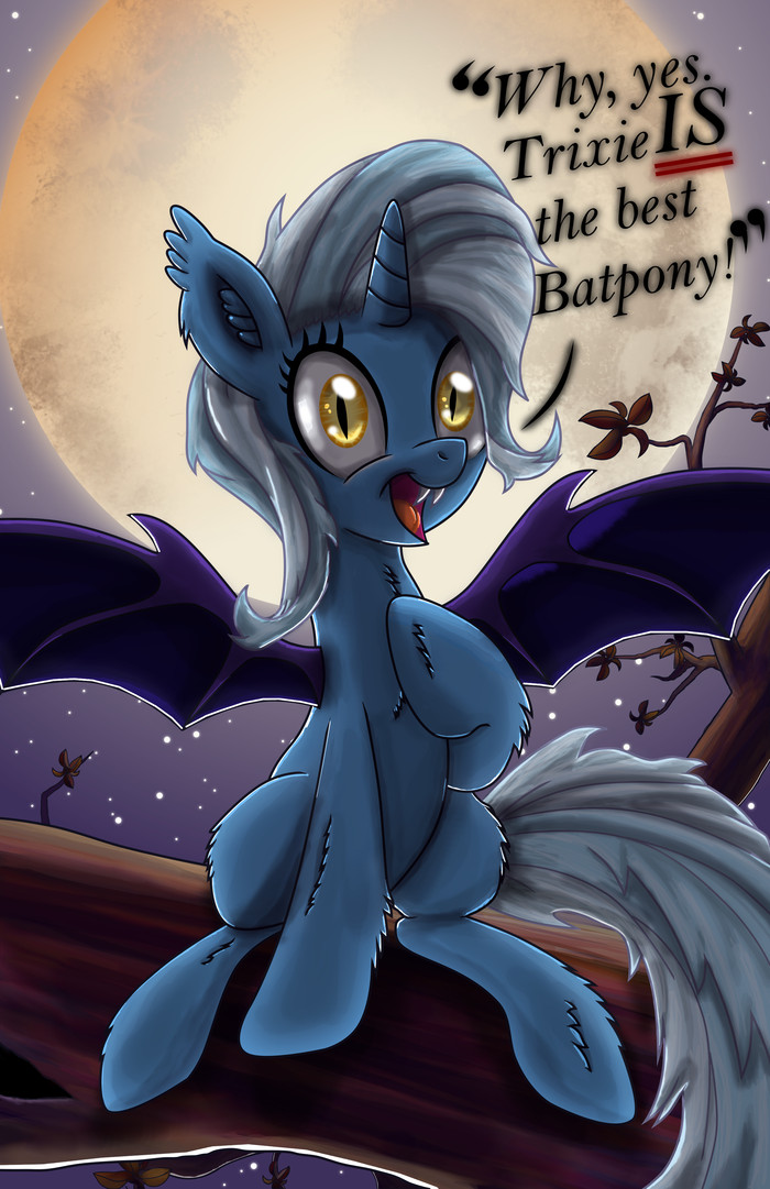 Best (Bat)pony! My Little Pony, Ponyart, Trixie, Batpony