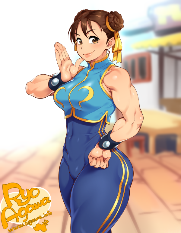 Chun Li - , Art, Strong girl, Chun-Li, Street fighter, Anime art, Anime