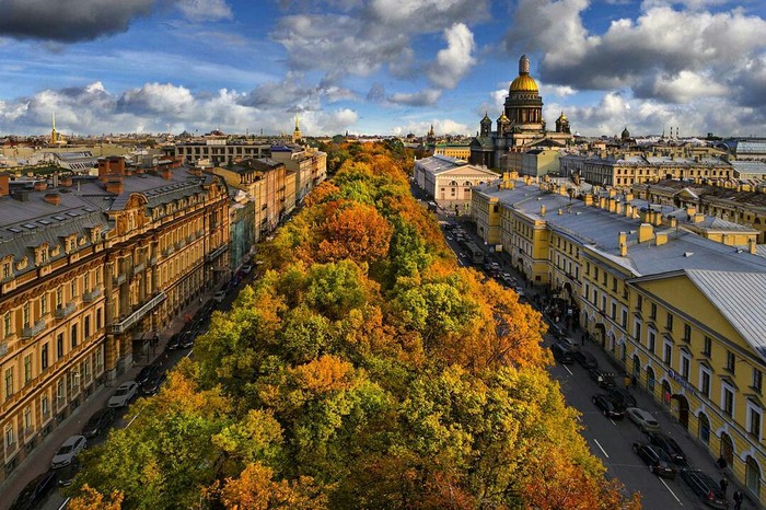 Конногвардейский бульвар. - Осень, Санкт-Петербург, Бульвар