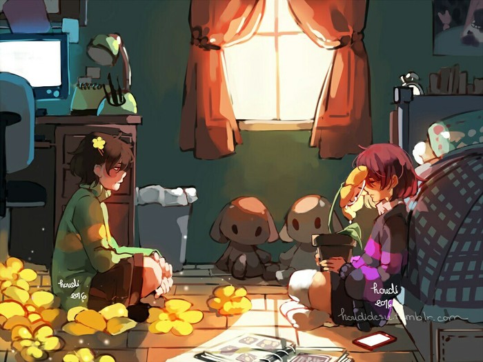 After all we've been through - Undertale, Chara, Frisk, Flowey, Art