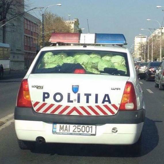 Base ! cabbage is delayed, we are taking it to the station - Police, Romania, Drive, Cabbage, Policeman, 