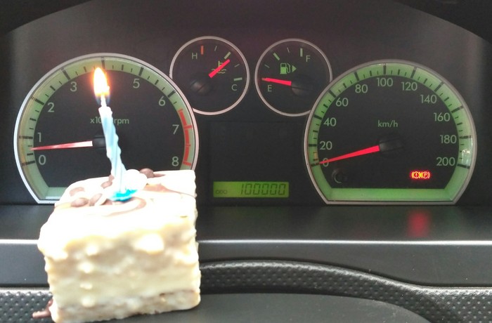 Happy anniversary, dear! - My, Auto, The photo, Rally, Odometer