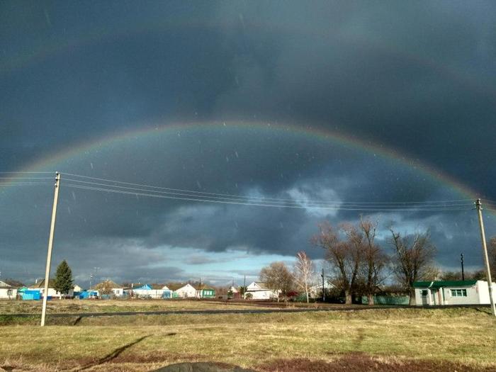 Autumn rainbow - Autumn, My, Village