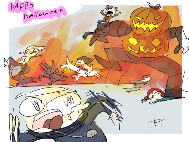 halloween - Halloween, Witcher, Comics, Ayej, Geralt of Rivia