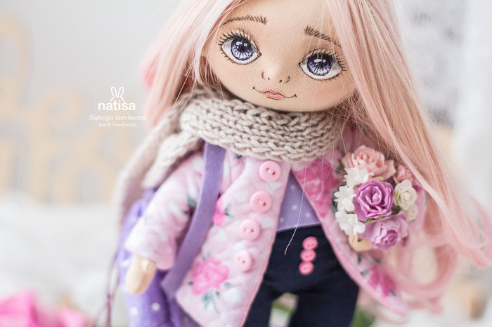 When she has violet eyes - My, Doll, Handmade dolls, Dolls, Longpost