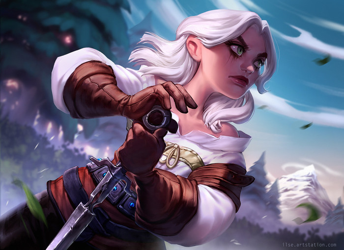 Ciri by Ilse Harting - 2D, Drawing, Digital drawing, Art, Ilse Harting, The Witcher 3: Wild Hunt