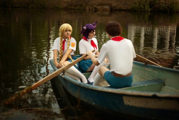 Swim for strawberries - Cosplay, Glorifying, Lena, Visual novel, Endless summer, Semyon