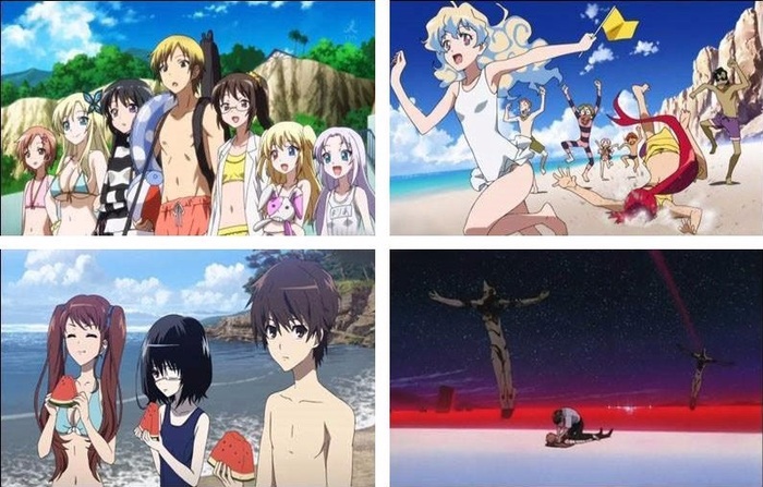 Every anime has its beach episode - Anime, Evangelion, Honestly stolen, In contact with