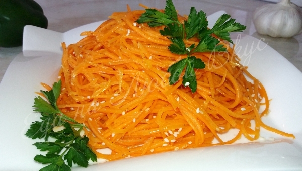 Juicy CARROT SALAD, you can eat right away! - My, Salad, Carrot, Food, Cooking, Recipe, Video recipe, Korean food, Video, Longpost