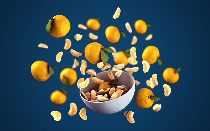 Post 5463849 - 3D modeling, Tangerines, Render