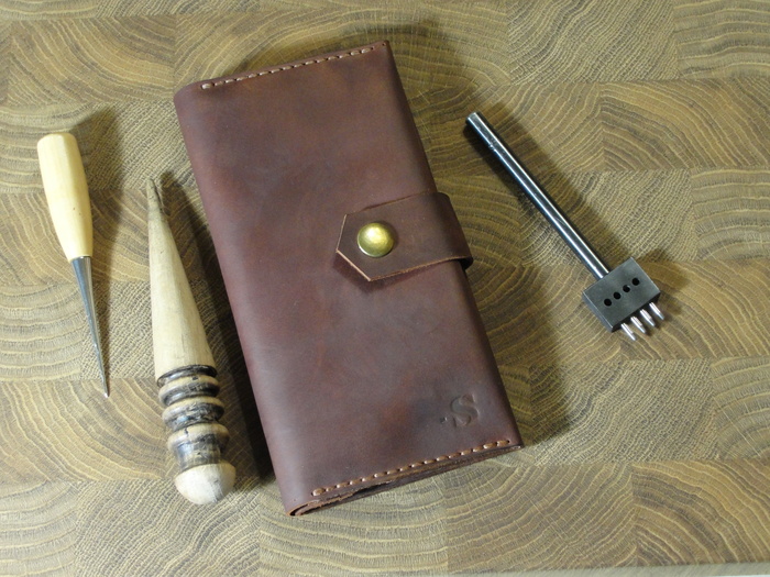 Another leather wallet - My, Leather, , Purse, Wallet, Leather craft, Longpost