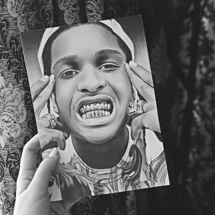 Wassup?! - My, Pencil drawing, Asap Rocky, Celebrities, Permian