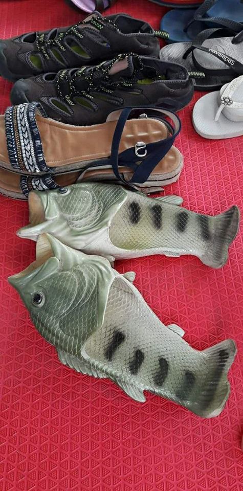 Fisherman's Slippers - Fishing, Slippers, , A fish, Shoes
