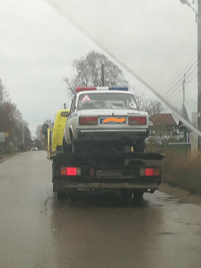 The day started with a smile - My, Traffic police, Tow truck, Good morning