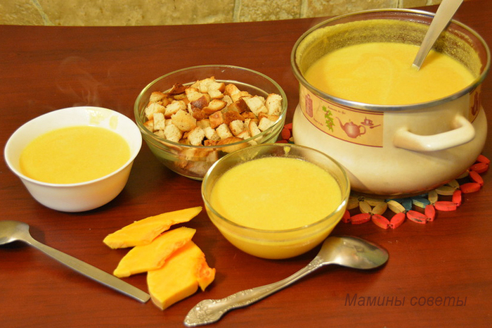 Pumpkin puree soup - there is nothing easier and tastier! - My, Recipe, Pumpkin, Puree Soup, Video