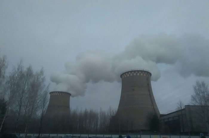 Gray days. - My, The photo, Cooling tower, Grayness