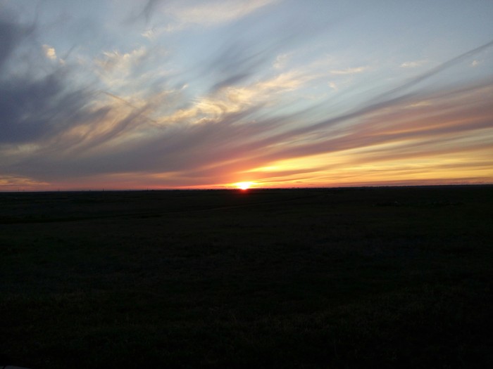 Sunset in the steppe - My, Sunset, Kazakhstan